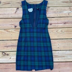 Byer Too Vintage 90s Plaid Jumper Dress